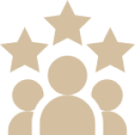 People under stars icon