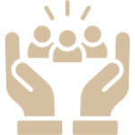 People under stars icon